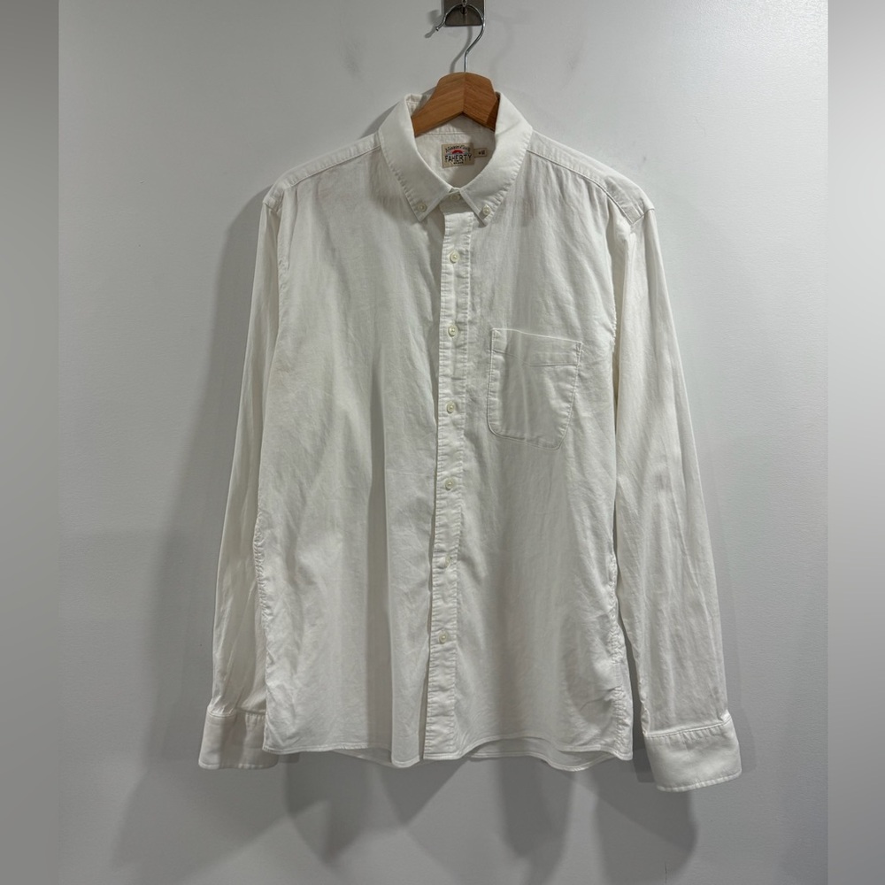 Faherty White Casual Button Down Shirt